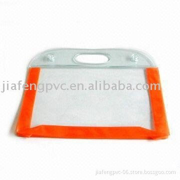 Transparent Simple PVC with Red Edge Gift Bag